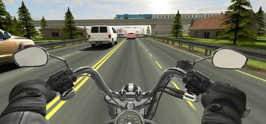 لعبة الدراجات النارية والمتوسيكلات Traffic Rider v1.5 كاملة ومهكرة