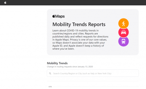 آبل تطلق موقعًا يوضح كيفية تأثير إغلاقات كورونا على حركة الناس