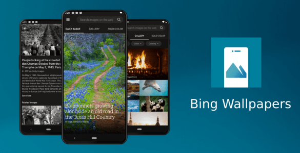 تطبيق Bing Wallpapers الذي يُقدّم خلفيات جميلة على أندرويد