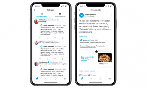 تويتر على iOS تدعم رؤية إعادة التغريد مع التعليقات في مكان واحد
