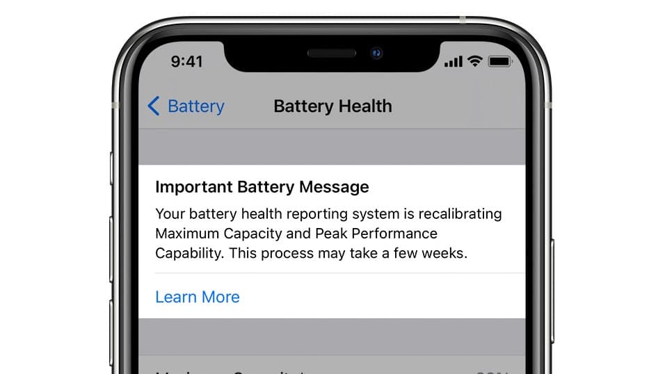 battery health recalibration