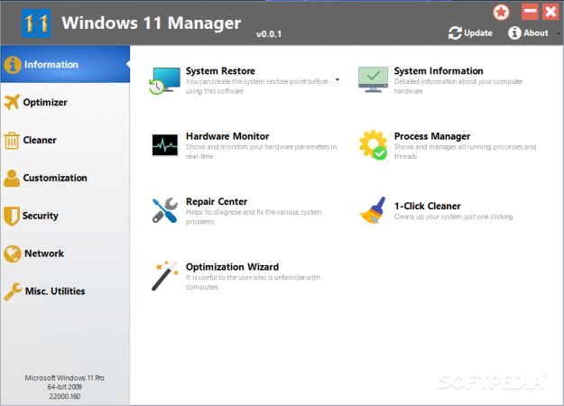 برنامج Yamicsoft Windows 11 Manager v1.0.0 Portable نسخة محمولة مفعلة